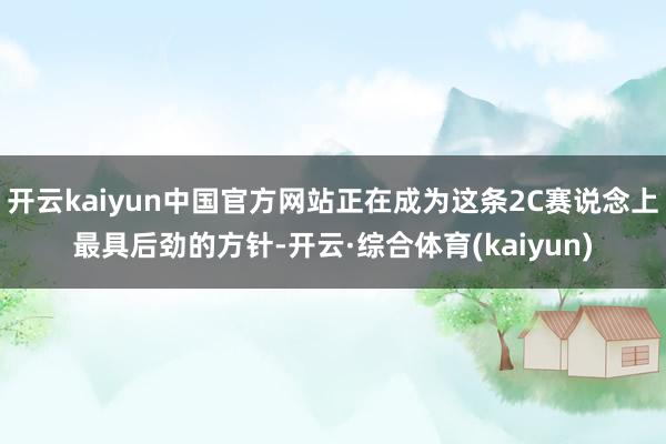 开云kaiyun中国官方网站正在成为这条2C赛说念上最具后劲的方针-开云·综合体育(kaiyun)