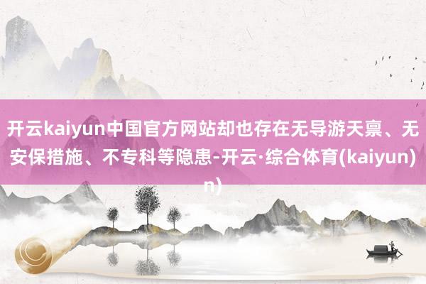 开云kaiyun中国官方网站却也存在无导游天禀、无安保措施、不专科等隐患-开云·综合体育(kaiyun)