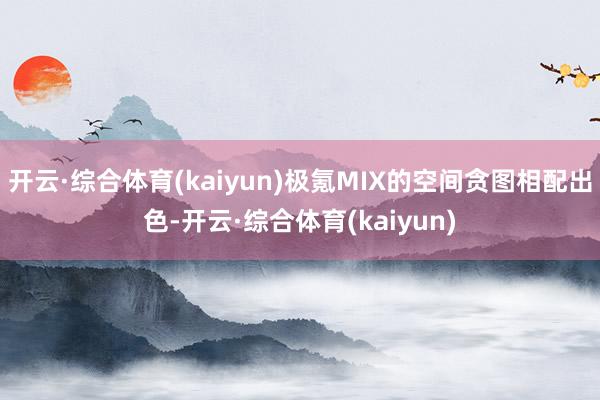 开云·综合体育(kaiyun)极氪MIX的空间贪图相配出色-开云·综合体育(kaiyun)
