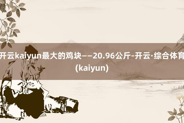 开云kaiyun最大的鸡块——20.96公斤-开云·综合体育(kaiyun)
